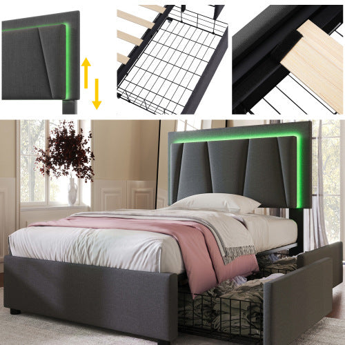 Wooden Bed Frame for Storage Beds