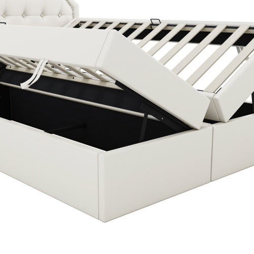 Double Bed Framed in PU Metal