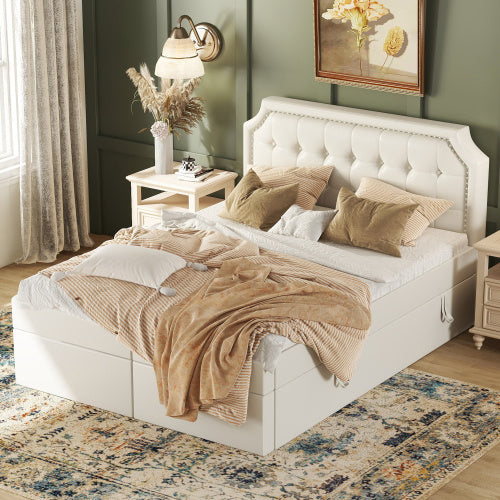 Double Bed Framed in PU Metal