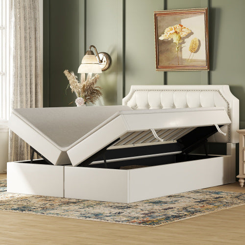 Double Bed Framed in PU Metal