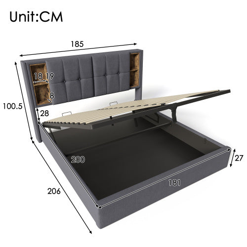 Bed Frame Made of Linen