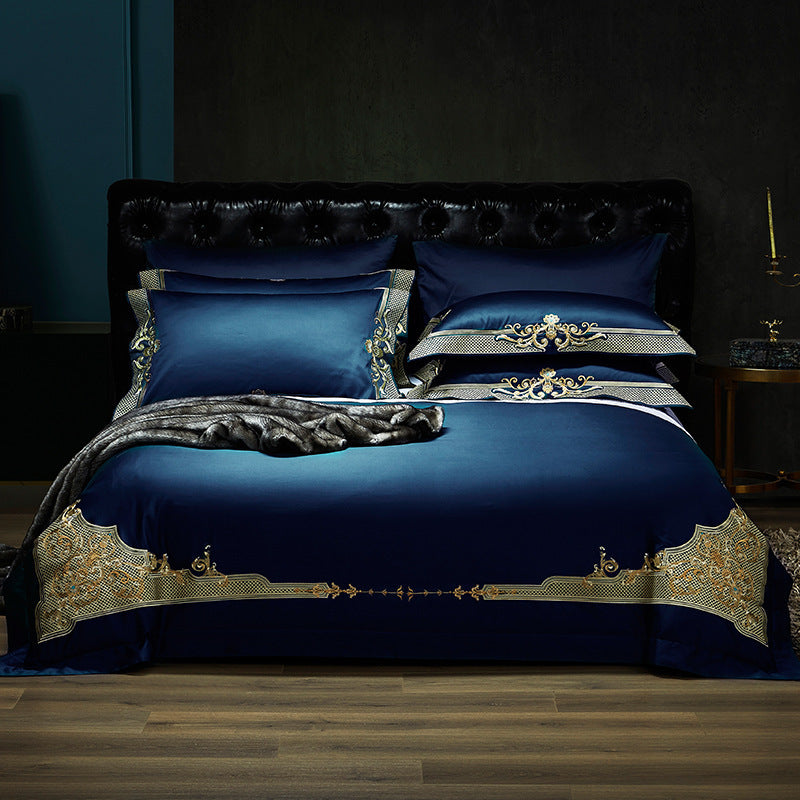Four-piece Wedding Bed in Luxurious Burgundy