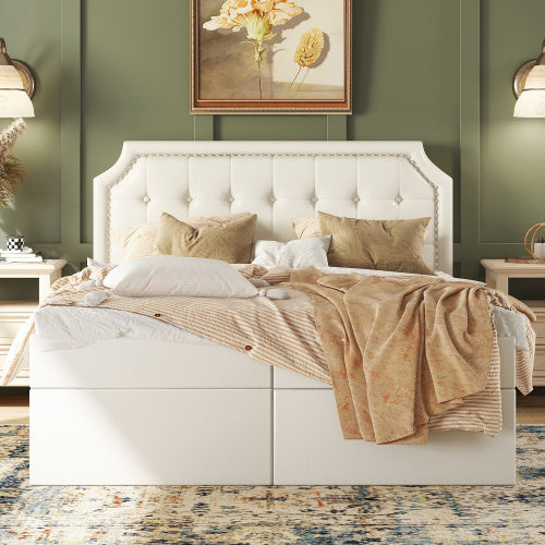 Double Bed Framed in PU Metal