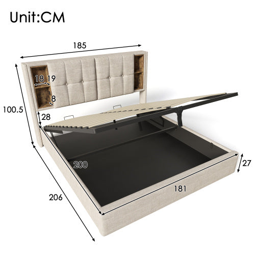 Bed Frame Made of Linen