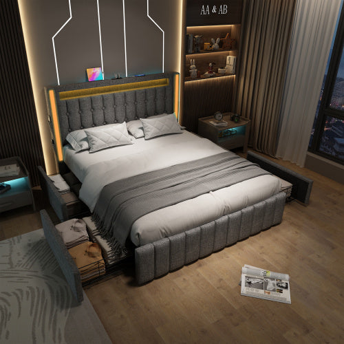 Bed with Linen Storage