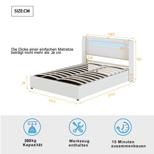 Double Bed in Fiberboard