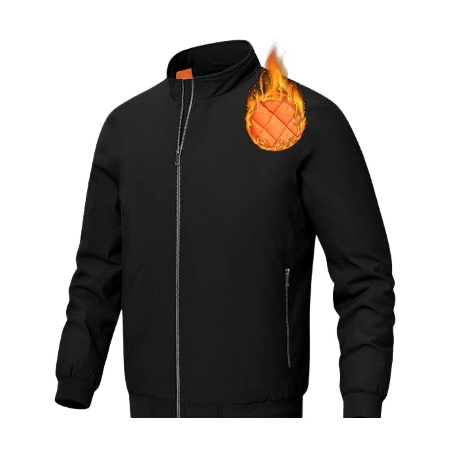 Men's High-quality, insulated, zip-up fall and winter jacket