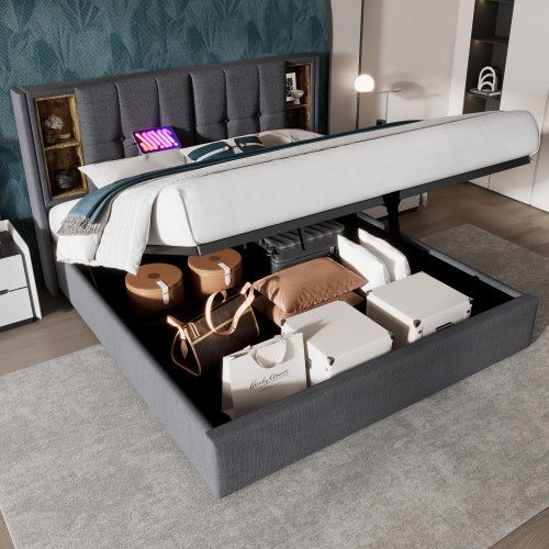 Bed Frame Made of Linen