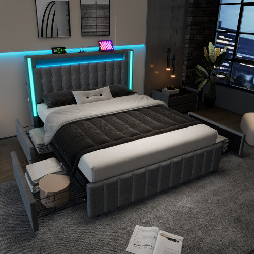 Bed with Linen Storage