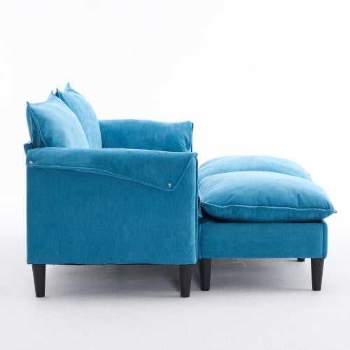 Modular Convertible U-Shaped Sectional Sofa with Integrated Footstools