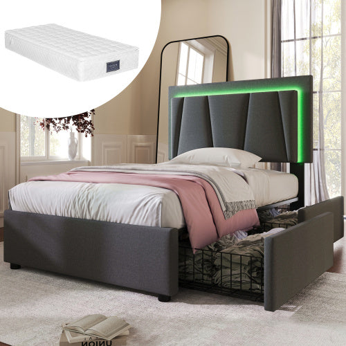 Wooden Bed Frame for Storage Beds