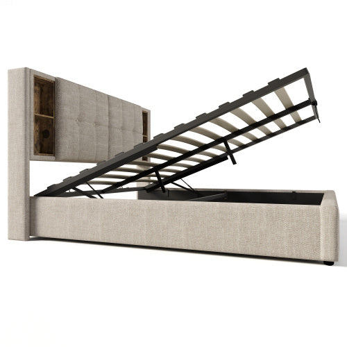 Bed Frame Made of Linen