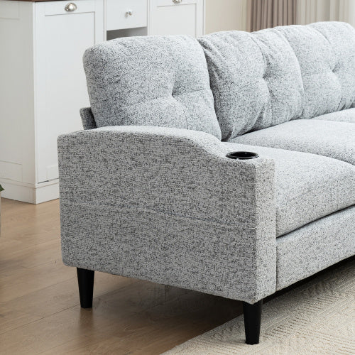 3-Sitzer, zweifarbig, Weiß und Schwarz, für das Wohnzimmer