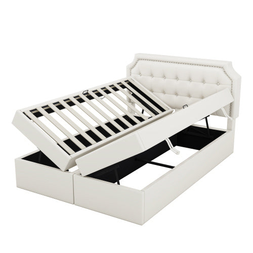 Double Bed Framed in PU Metal