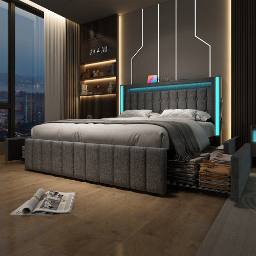 Bed with Linen Storage