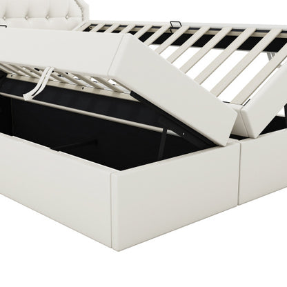 Double Bed Framed in PU Metal