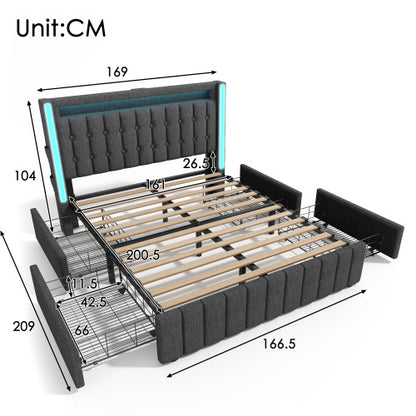 Bed with Linen Storage