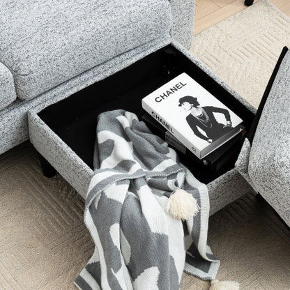 3-Sitzer, zweifarbig, Weiß und Schwarz, für das Wohnzimmer