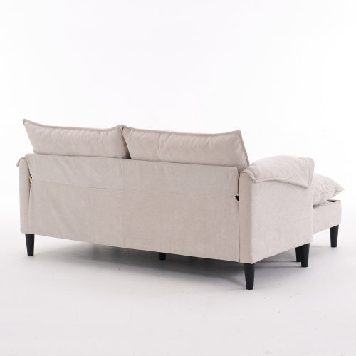 Modular Convertible U-Shaped Sectional Sofa with Integrated Footstools