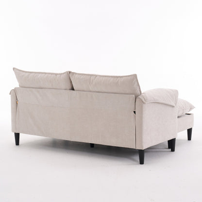 Modular Convertible U-Shaped Sectional Sofa with Integrated Footstools