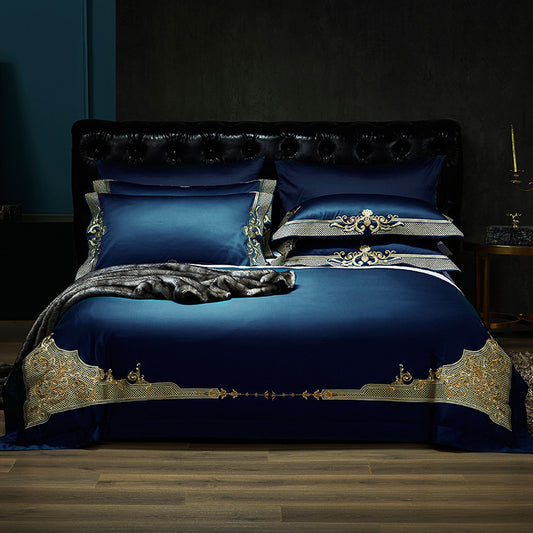 Four-piece Wedding Bed in Luxurious Burgundy