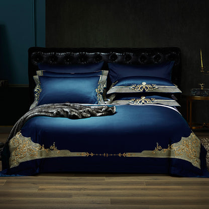 Four-piece Wedding Bed in Luxurious Burgundy