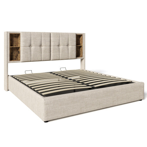Bed Frame Made of Linen