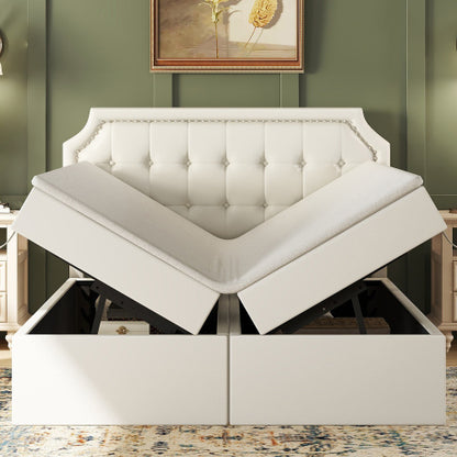 Double Bed Framed in PU Metal