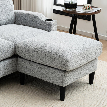3-Sitzer, zweifarbig, Weiß und Schwarz, für das Wohnzimmer