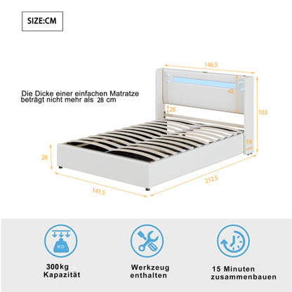Double Bed in Fiberboard