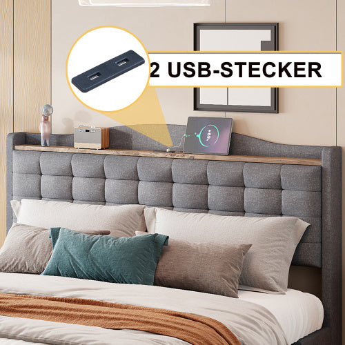 Bed Frame Made of Linen