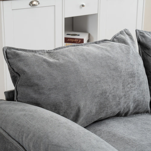 Modular Convertible U-Shaped Sectional Sofa with Integrated Footstools