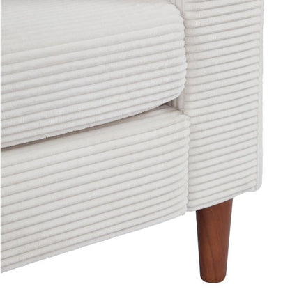 Modulares Sofa „Serenity Haven“ aus Leinen in Haferflockenfarbe