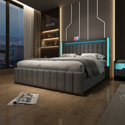 Bed with Linen Storage