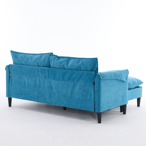 Modular Convertible U-Shaped Sectional Sofa with Integrated Footstools