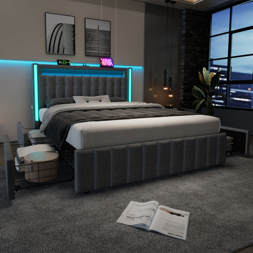 Bed with Linen Storage